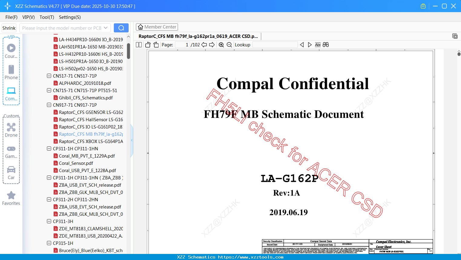 Laptop RaptorC_CFS MB Fh79f_la-g162pr1a_0619_ACER CSD